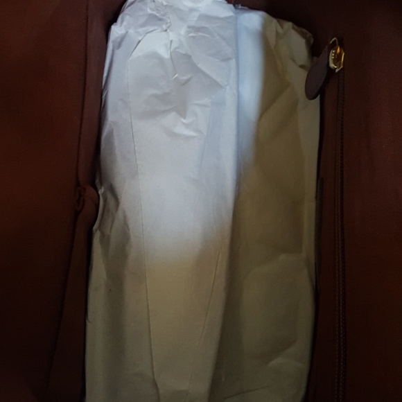 New Frye Leather Brown Ring Hobo Tote Shoulder Bag - Picture 8 of 8